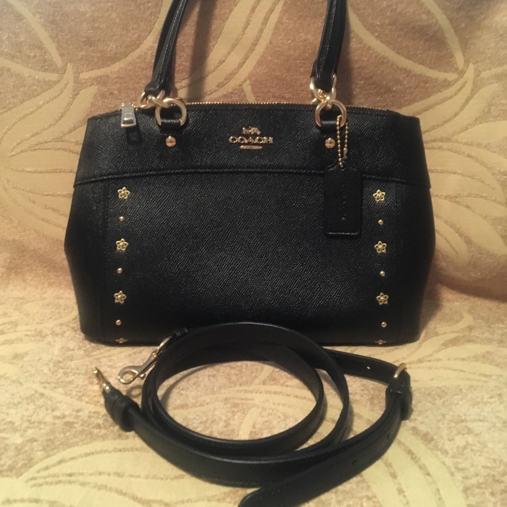 Coach Mini Brooke Carryall With Floral Rivets